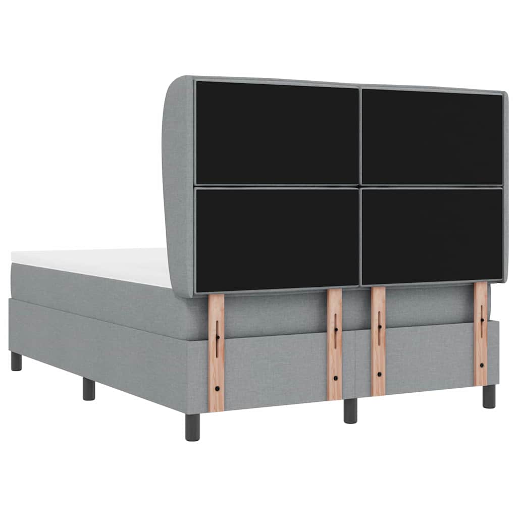 Letto a molle con materasso Grigio chiaro 140 x 190 cm Tessuto | homemem39