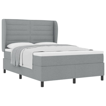 Letto a molle con materasso Grigio chiaro 140 x 200 cm Tessuto | homemem39
