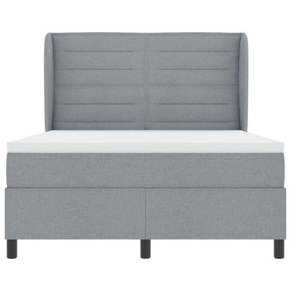 Letto a molle con materasso Grigio chiaro 140 x 200 cm Tessuto | homemem39