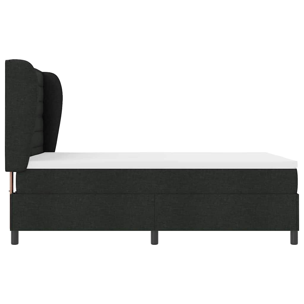 Letto a molle con materasso Nero 140 x 200 cm Tessuto | homemem39