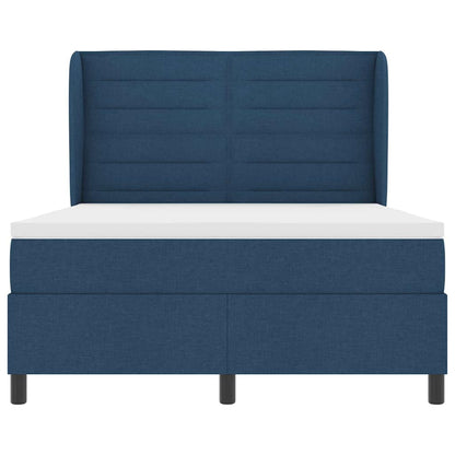 Letto a molle con materasso Blu 140 x 200 cm Tessuto | homemem39