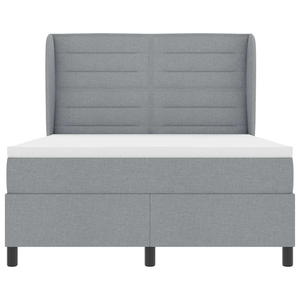 Letto a molle con materasso Grigio chiaro 160 x 200 cm Tessuto | homemem39