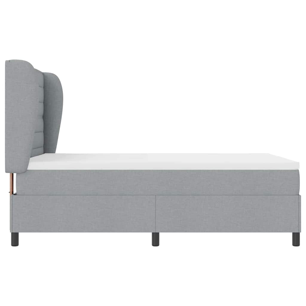 Letto a molle con materasso Grigio chiaro 160 x 200 cm Tessuto | homemem39