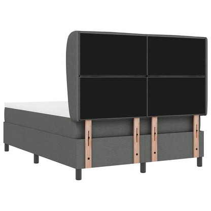 Letto a molle con materasso Grigio scuro 160 x 200 cm Tessuto
