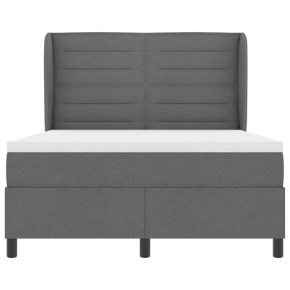Letto a molle con materasso Grigio scuro 160 x 200 cm Tessuto | homemem39