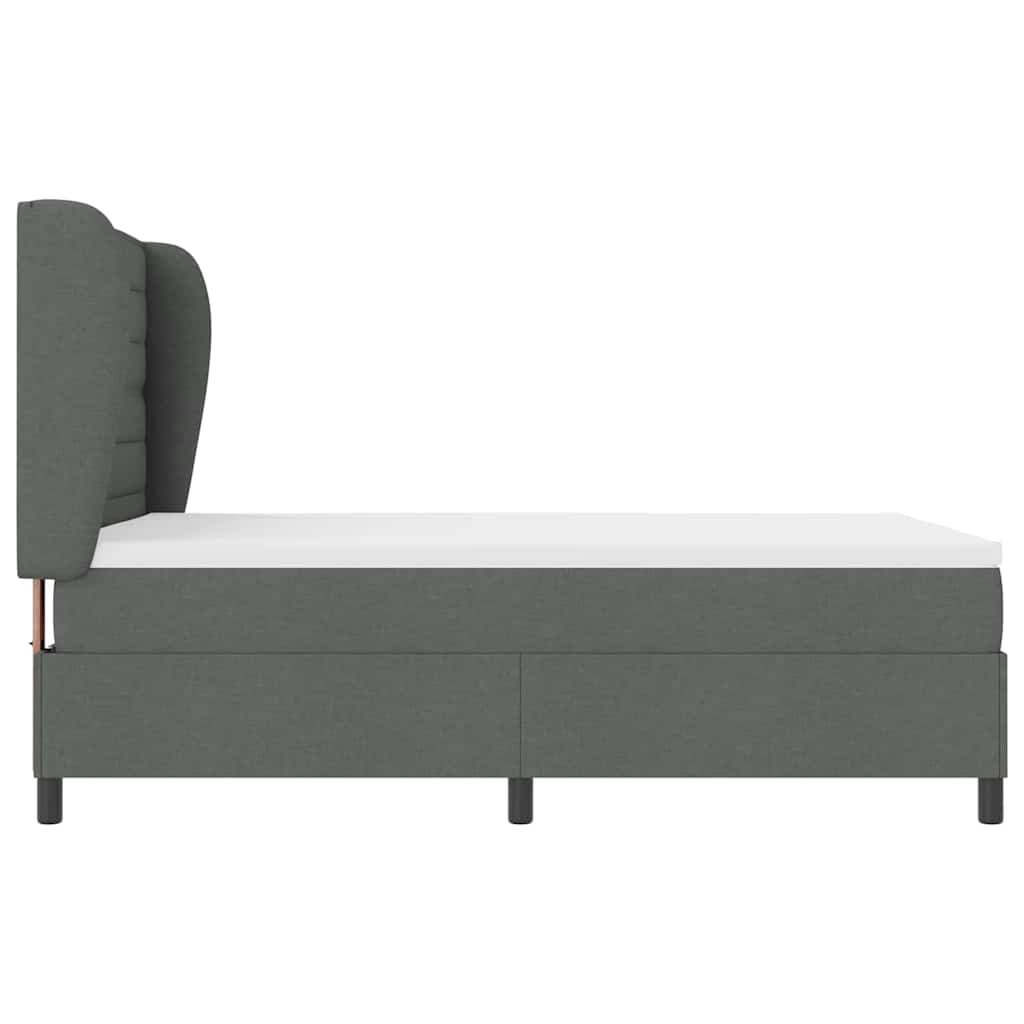 Letto a molle con materasso Grigio scuro 160 x 200 cm Tessuto | homemem39