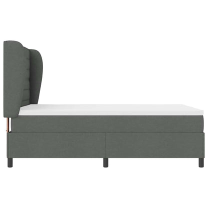 Letto a molle con materasso Grigio scuro 160 x 200 cm Tessuto | homemem39