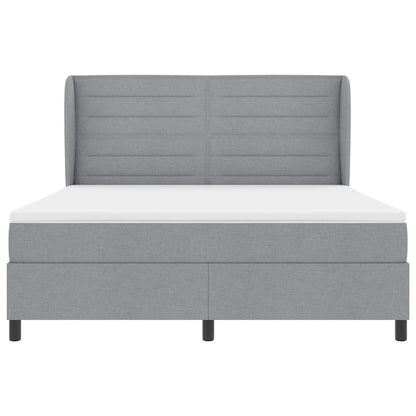 Letto a molle con materasso Grigio chiaro 180 x 200 cm Tessuto