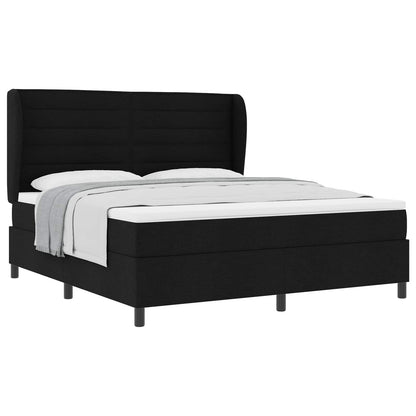 Letto a molle con materasso Nero 180 x 200 cm Tessuto | homemem39