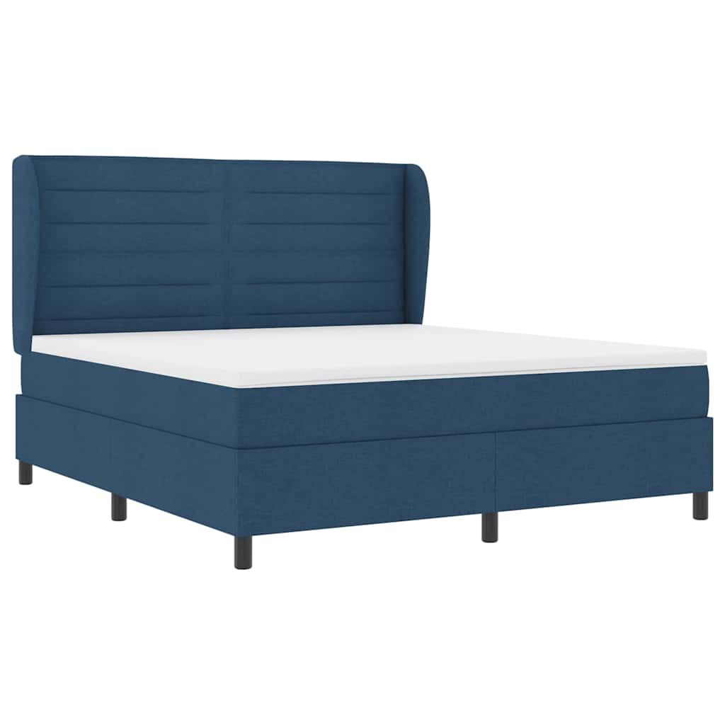 Letto a molle con materasso Blu 180 x 200 cm Tessuto | homemem39