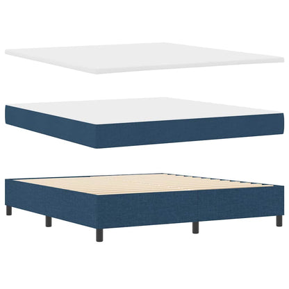 Letto a molle con materasso Blu 180 x 200 cm Tessuto