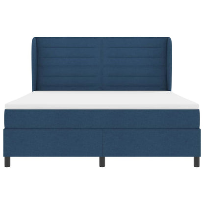 Letto a molle con materasso Blu 180 x 200 cm Tessuto