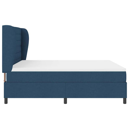 Letto a molle con materasso Blu 180 x 200 cm Tessuto
