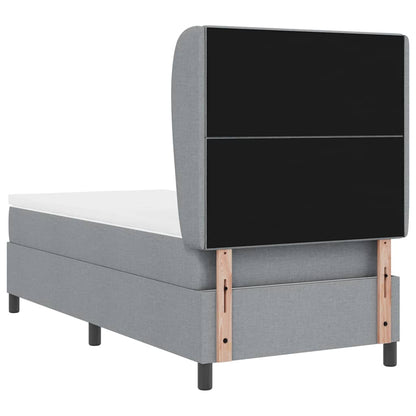 Letto a molle con testiera Grigio chiaro 80 x 200 cm Tessuto | homemem39
