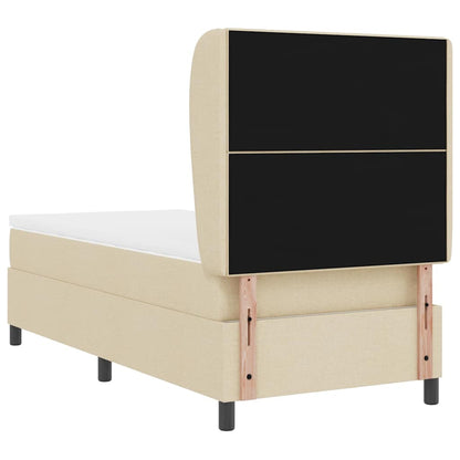 Letto a molle con testiera Crema 80 x 200 cm Tessuto | homemem39