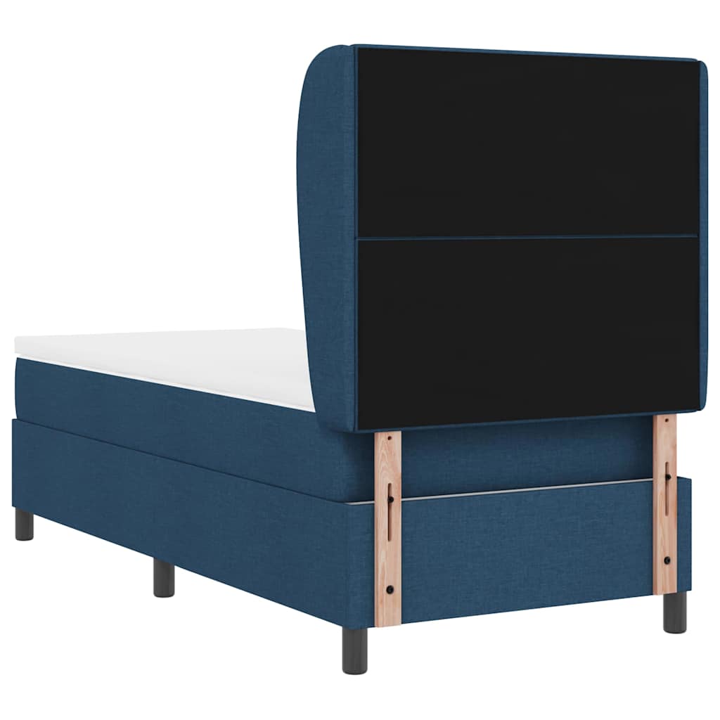 Letto a molle con testiera Blu 80 x 200 cm Tessuto | homemem39