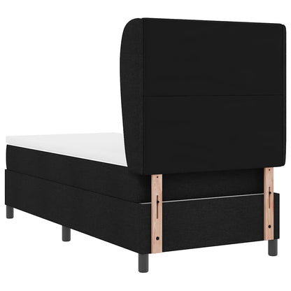 Letto a molle con testiera Nero 100 x 200 cm Tessuto | homemem39