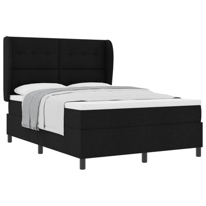 Letto a molle con testiera Nero 140 x 190 cm Tessuto | homemem39