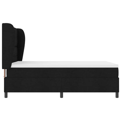 Letto a molle con testiera Nero 140 x 190 cm Tessuto | homemem39