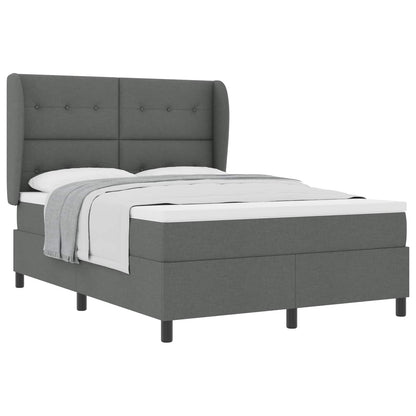 Letto a molle con testiera Grigio scuro 160 x 200 cm Tessuto | homemem39