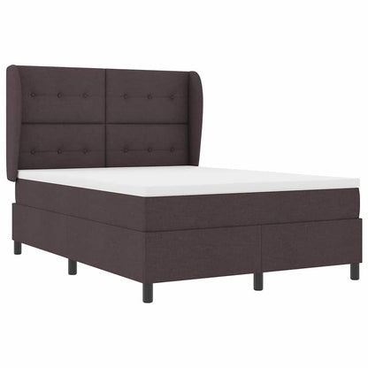 Letto a molle con testiera Marrone scuro 160 x 200 cm Tessuto | homemem39