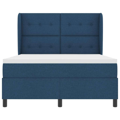 Letto a molle con testiera Blu 160 x 200 cm Tessuto | homemem39