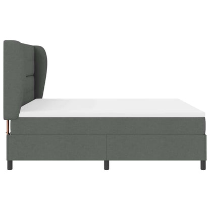 Letto a molle con materasso Grigio scuro 180 x 200 cm Tessuto