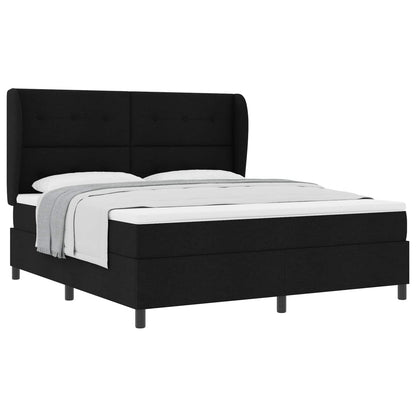 Letto a molle con testiera Nero 180 x 200 cm Tessuto | homemem39
