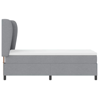 Letto a molle con testiera Grigio chiaro 80 x 200 cm Tessuto | homemem39
