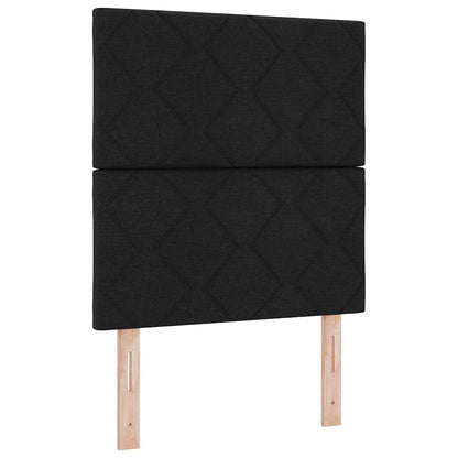 Letto a molle con testiera Nero 80 x 200 cm Tessuto | homemem39