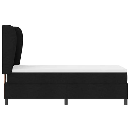 Letto a molle con testiera Nero 80 x 200 cm Tessuto | homemem39