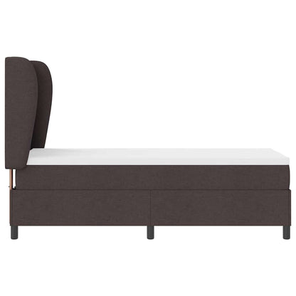 Letto a molle con testiera Marrone scuro 80 x 200 cm Tessuto | homemem39