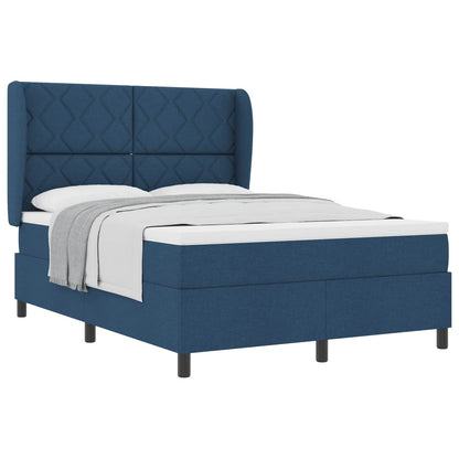 Letto a molle con testiera Blu 140 x 190 cm Tessuto | homemem39