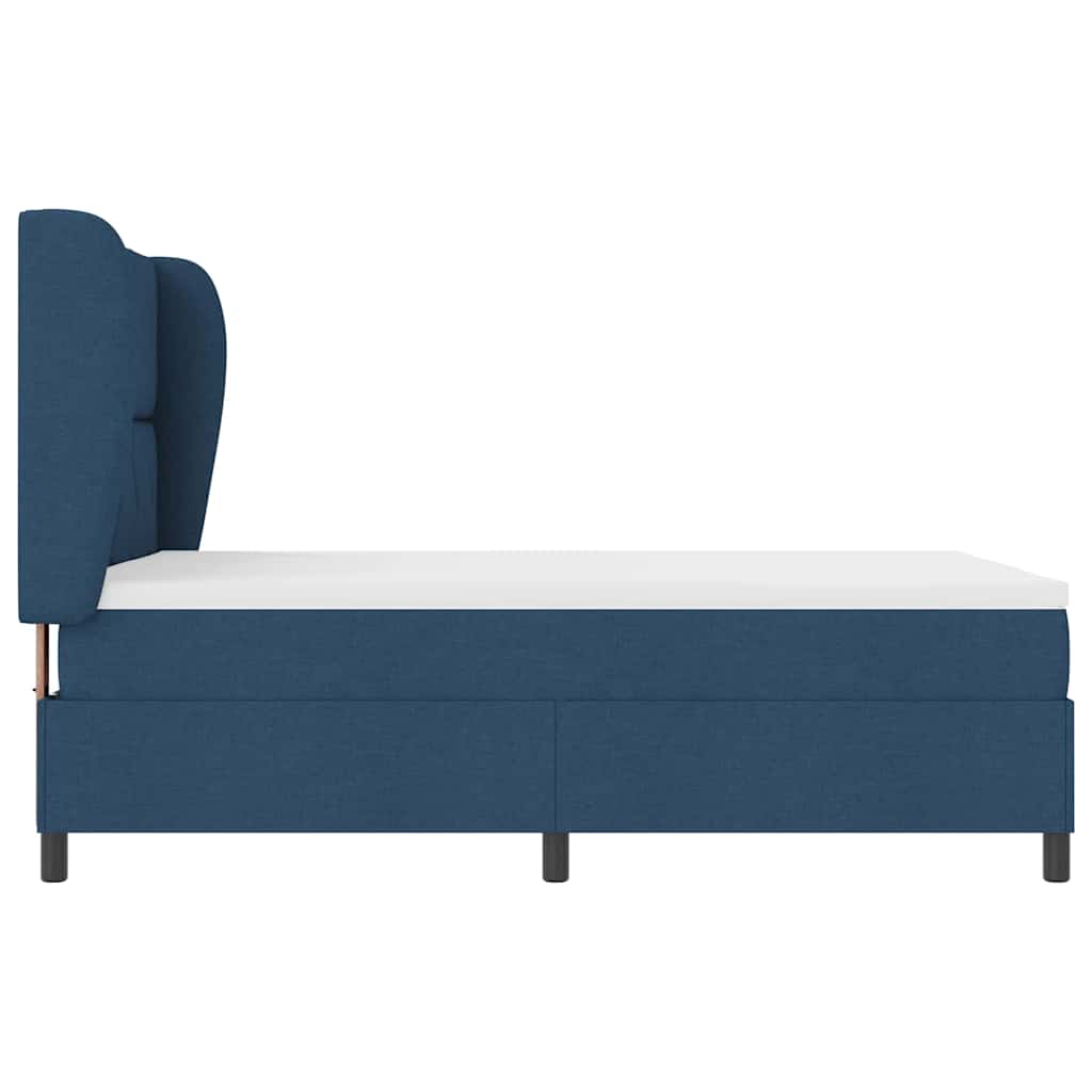 Letto a molle con testiera Blu 140 x 190 cm Tessuto | homemem39