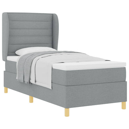 Letto a molle con materasso Grigio chiaro 200 x 80 cm Tessuto | homemem39