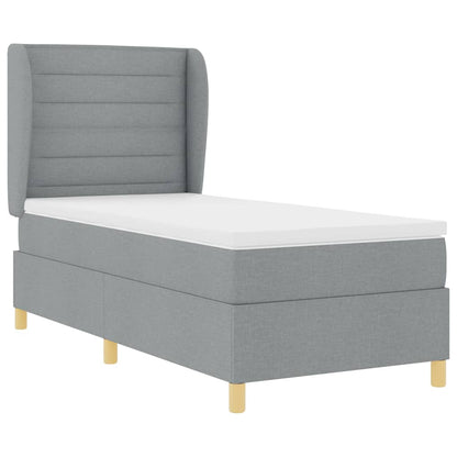 Letto a molle con materasso Grigio chiaro 200 x 80 cm Tessuto | homemem39