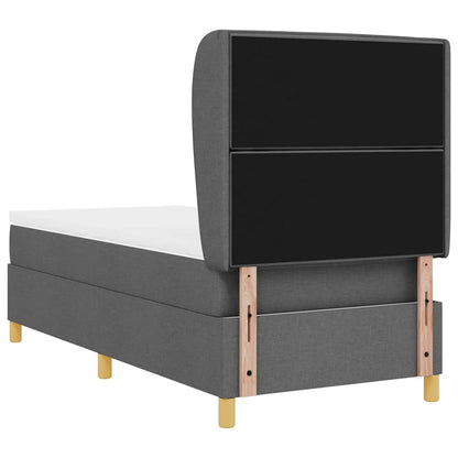 Letto a molle con materasso Grigio scuro 200 x 80 cm Tessuto | homemem39