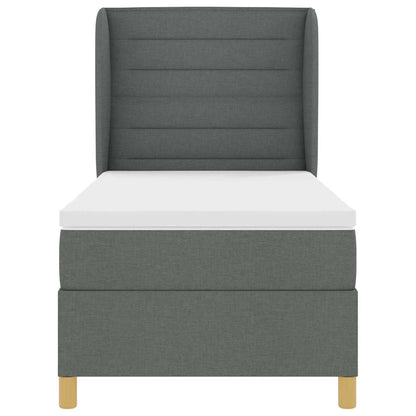 Letto a molle con materasso Grigio scuro 200 x 80 cm Tessuto | homemem39