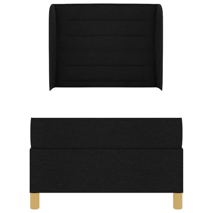 Letto a molle con materasso Nero 200 x 80 cm Tessuto | homemem39