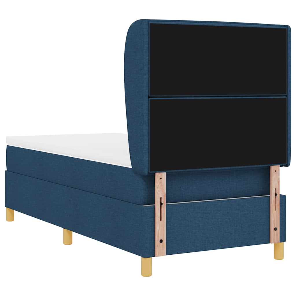 Letto a molle con materasso Blu 190 x 90 cm Tessuto | homemem39