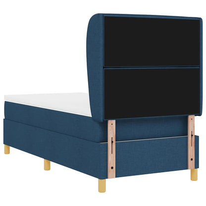 Letto a molle con materasso Blu 190 x 90 cm Tessuto | homemem39
