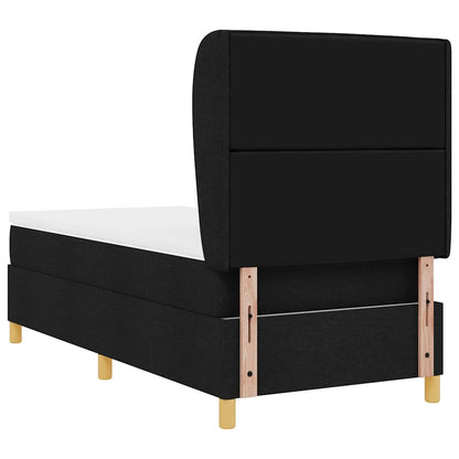 Letto a molle con materasso Nero 200 x 90 cm Tessuto | homemem39