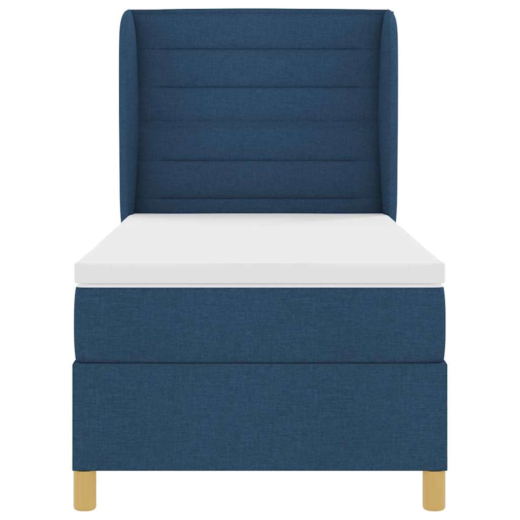 Letto a molle con materasso Blu 200 x 90 cm Tessuto | homemem39
