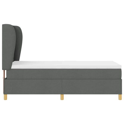 Letto con molle e materasso Grigio Scuro 90x190 cm Tessuto | homemem39