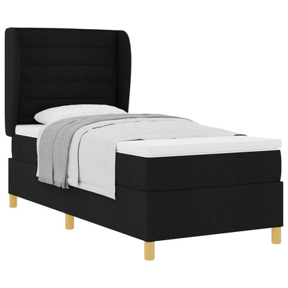 Letto a molle con materasso Nero 200 x 100 cm Tessuto | homemem39