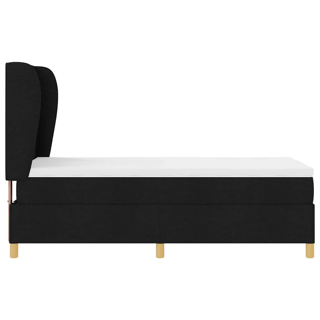 Letto a molle con materasso Nero 200 x 100 cm Tessuto | homemem39