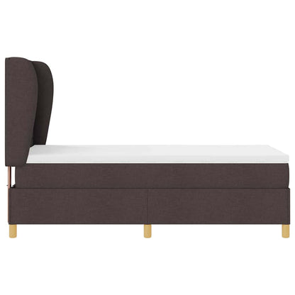 Letto a molle con materasso Marrone Scuro 200 x 100 cm Tessuto | homemem39