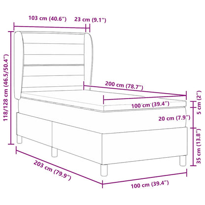 Letto a molle con materasso Talpa 200 x 100 cm Tessuto | homemem39