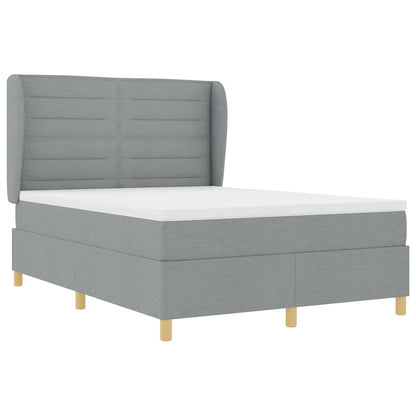 Letto a molle con materasso Grigio chiaro 190 x 140 cm Tessuto | homemem39