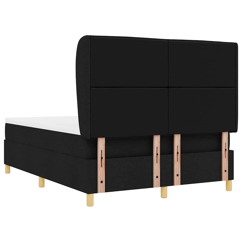 Letto a molle con materasso Nero 190 x 140 cm Tessuto | homemem39